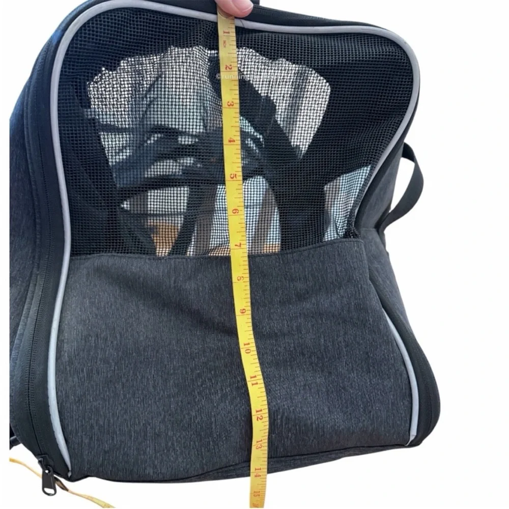Morpilot Airline Approved Pet Carrier Soft Sided Dog & Cat Travel Bag Gray